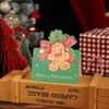 Tarjeta de felicitación tridimensional de Navidad de Amazon transfronteriza Flores Regalo Tarjeta de bendición escrita a mano Nochebuena Tarjeta de felicitación creativa Venta al por mayor