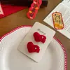 Estilo Nuevo de Invierno Año Nuevo Clip para el Cabello de Manzana Roja y Estrella Accesorio Dulce para el Cabello de Niños para la Frente y el Flequillo Lateral