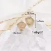 Pendientes de Nácar Materiales DIY Monturas Vacías para Pendientes de Circonita Pendientes de Moda con Forma de Abanico, Flor de Cuatro Hojas y Forma de Lágrima con Base de Jade
