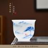 Taza Maestra Pintada a Mano Tipo Hielo Cerámica Kung Fu Juego de Té Taza de Té Taza de Té Color Bajo Esmalte Porcelana Azul y Blanca Taza Individual Personal