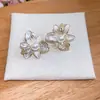 Estilo Coreano e Japonês~Brincos de Tarraxa Flor de Gota de Óleo com Zircônia Super Brilhante em Prata, Brincos Exquisitos Versáteis, Brincos Doces para o Dia a Dia de Mulheres