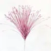 Ventas Directas de Fábrica Flores Artificiales Brillo Hierba de Pavo Real Arreglo Floral Accesorios Hojas de Caña Hierba de Cebolla Decoración de Boda