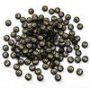 Cuentas redondas planas de acrílico de 4 x 7 mm con letras de oro negro, hechas a mano, accesorios de bricolaje, collar de cuentas sueltas.
