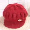 Nuevo Sombrero de Calabaza para Mujer de Otoño e Invierno, Forrado de Felpa y Engrosado, Boina Elegante y a la Moda de Ala Corta para Señoras Mayores