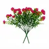 Buquê de Flores Violetas de Eucalipto com 7 Hastes Transfronteiriço Flor de Seda Casamento Casa Móveis Externos Decoração de Fotografia Buquê Artificial