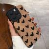 Adecuado para iPhone 13/14 Pro Max, Funda para teléfono con forma de corazón Apple 12/11, Cobertura completa para 15, Suave para 17, Piel naranja para 16