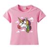 Unicórnio Desgaste Infantil Primavera e Verão Novo Algodão Curto-manga Camiseta Bebê Bebê Algodão Pullover Top Fornecimento Transfronteiriço