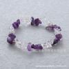 Ventas Directas de Fábrica Pulsera Elástica de Grava de Cristal Natural Pulsera de Grava Colorida Venta Caliente Transfronteriza