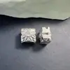 Banhado a Ouro 18K Zircônia Trevo de Quatro Folhas Flor Espaçadores Contas Ouro Branco Feito à Mão Contas Cristal DIY Acessórios para Joias
