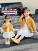 Vestido de niña para otoño 2026, nuevo cárdigan abrigo suéter para niños, conjunto de vestido de princesa, vestido de otoño para bebé