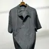 Diseño de Alta Calidad con Estilo Vintage, Moderna Versátil Tendencia Sencilla Color Sólido Casual Holgada Camisa de Manga Corta para Hombre