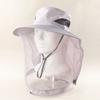 Gorra exterior a prueba de mosquitos para hombres y mujeres pesca sombrero grande ala cubrimiento facial protector solar transpirable máscara de malla pesca nocturna a prueba de insectos montañismo ciclismo