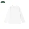 Camiseta de Manga Larga de Algodón Puro de Peso Pesado de 230g Amigable con la Piel Unisex Color Sólido Estilo Básico Capa Base Se Puede Imprimir Logo Fábrica de Origen