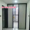 Cortina de Puerta Plegable Perforada de Aleación de Aluminio, Puerta Divisoria de Oscurecimiento Total, Aislamiento Térmico Panal de Abeja Corredera sin Rieles Panal de Abeja A prueba de Viento Aire Acondicionado