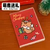 Cuaderno de Navidad de dibujos animados para estudiantes, mini cuaderno lindo tamaño de bolsillo A7, regalo de papelería navideña