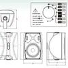 Sistema de Conferencias de Música de Fondo para Transmisión Pública Altavoz de Montaje en Pared de Dos Vías Seleccionable por Potencia de 8 pulgadas / 6 pulgadas / 5/4 pulgadas