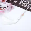 Gota de Agua Diamante Borla Larga Hielo Prensado Seda Hielo DIY Hecho a Mano Colgante Borla Accesorios Antigua Dinastía Han Colgante para Abanico Venta al por Mayor