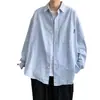Camisa de Color Sólido de Manga Larga Nueva Primavera 2024 Estilo Coreano para Hombre Moda Suelta Simple Atractiva Camisa Versátil Chaqueta Delgada