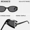 Óculos de Sol Raine Europeus e Americanos Simples Ovais com Armação Pequena para Homens e Mulheres Personalidade Versátil Estilo de Rua Tendência Proteção UV Óculos de Sol Novos