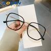 Gafas profesionales miopía para mujer montura grande cara sencilla pequeñas versión coreana moda cara redonda ultraligeras montura de ojo ajustable