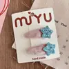 Estilo coreano doce veludo lantejoulas estrelas infantil versátil franja BB clipe estrela de cinco pontas meninas presilha fofa presilha