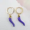 Moda simples pendientes de mujer chile oro de 14k colgante gota aceite hebilla de oreja colgante DIY pendientes transfronterizos pendientes