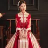 Vestido Xiuhe Bordado con Cuentas 2026 Nuevo Estilo Vestido de Novia Vestido de Novia para Mujer Vestido de Novia Estilo Chino Falda Mamian Estilo Chino Artesanía Pesada