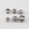 Accesorios de Joyería Estilo Étnico DIY, Aleación Plata Tibetana Trébol de Cuatro Hojas Cuentas Redondas, Moneda de Cobre Cuentas Cuadradas, Cuerda de Cáñamo Accesorios para Zapatos y Ropa