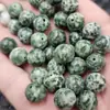 10mm Qinghai Verde contas redondas Jade contas soltas quartzo rocha Jade flor flutuante contas de jade verde esmeralda acessórios de joias contas atacado