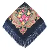 Estilo Étnico Retrô Franja Quadrado Primavera Verão Outono Inverno Baotou Bigode Lenço Boêmio Flor Comércio Exterior Lenço