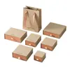 Textura de Polvo de Ladrillo Manchado Joyería Almacenamiento Anillo Pendientes Caja Extraíble Collar Caja de Regalo para Joyería Caja de Empaque para Joyería Mayoreo