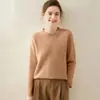 Otoño e Invierno Cuello Redondo Hecho a Mano Tejido Cachemir Artesanía Cachemir Nuevo Estilo para Mujer Suéter Tejido de Cachemir para Abrigo