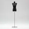 Loja de roupas versão coreana preto ombro plano manequim feminino meio comprimento janela ângulo reto ombro falso boneca corpo inteiro manequim exposição suporte