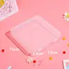 Caja Cuadrada Cadena de Cuentas Cuentas de Arroz Plástico Caja de Almacenamiento Rectangular Papelería Caja de Empaque Hecha a Mano Joyería Accesorios de Metal para Cuentas Caja