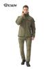 Conjunto de Chaqueta Softshell para Exteriores, Conjunto de Dos Piezas de Ropa de Montañismo Softshell Cálida para Otoño e Invierno, Chaqueta de Trabajo tipo Cárdigan para Hombre
