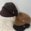 Estilo Coreano Personalidade Enrugada Temperamento Boina Feminina Outono Inicial Simples Versátil Boné Bico de Pato Férias Proteção Solar Boné de Equitação Tendência