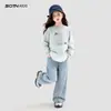 Ropa para Niños Sudadera de Encaje para Niñas 2026 Otoño Nueva Moda Elegante Ropa para Niños Niños Mayores Tops Casuales de Otoño