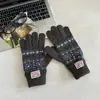Luvas Sem Dedos de Tricô Jacquard Estilo Fair Isle Retrô para Mulheres, Luvas Quentes de Inverno Compatíveis com Tela Sensível ao Toque para Uso Externo, Ciclismo e Proteção contra o Frio