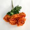 Paquete de 5 flores artificiales con forma de rosa Austin, con mango, para decoración del hogar, boda y arreglo floral.