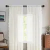 Cortina de Gasa de Encaje Retro Francesa Transfronteriza para Sala de Estar y Dormitorio Pantalla Decorativa para Ventana Cortina de Gasa para Cabello