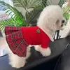 Nuevo Vestido de Felpa a Cuadros Estilo Navidad para Mascotas Gato y Perro, Ropa para Perros y Gatos, Suministros para Gatos Teddy