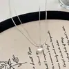Collar con Colgante de Corazón Cepillado de Doble Capa para Mujer, Gama Alta, Lujo Accesible, Collar de Nicho, Cadena Versátil para Clavícula, Accesorios de Cadena para Suéter
