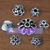 Acessórios para joias DIY Prata de lei S925 Prata tailandesa Prata tailandesa feita à mão Tampa de conta de prata Espaçador Suporte de flor Pacote único