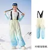 Pantalones de Esquí Nuevos para Niños Impermeables 3L Completamente Sellados Ropa de Snowboard Profesionales para Niños y Niñas Pantalones de Esquí con Peto y Puños en las Piernas