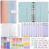 Amazon A6 Cuaderno de Hojas Sueltas Color Macarrón Portátil Almacenamiento Cuaderno Presupuesto Planificación Financiera Planificador Personalizable