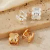 Nuevos Pendientes de Cobre Sencillos y Versátiles de Trébol de Cuatro Hojas Frescos de Verano, Pendientes de Moda Japoneses y Coreanos con Diseño de Nicho para Mujeres