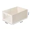 Caja de Almacenamiento de Tela de Algodón y Lino con Ventana Visible, Organizador Plegable Tipo Cajón para Armario, Caja de Almacenamiento de Tela