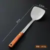 Espátula de Titânio Puro, Colher de Sopa, Espátula de Cozinha, Cabo de Jacarandá, Espátula de Cozinha Doméstica de Alta Qualidade, Conjunto Leve de Utensílios de Cozinha