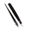 Pinzas para Cejas Negras, Pinzas de Acero Inoxidable para Depilación, Pinzas de Boca Plana e Inclinada, Pinzas para Arrancar Barba, Herramientas para el Aseo de Cejas