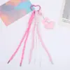 Popular Transfronterizo Dulce y Versátil Cuerda Trenzada a Mano Acrílico Lazo Amor Llavero Colgante Decoración de Bolsa